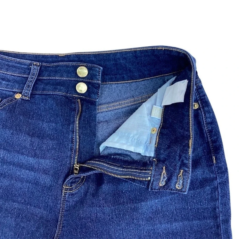 Michael Kors‎ Jeans Womens Size 10 Blue Dark Wash Straight Leg Mid Rise